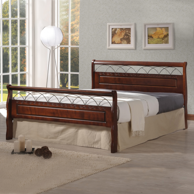 Bed Metallic-Wooden FB9306 150x200 cm